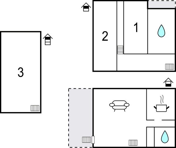 Maison moderne, 3 chambres, avec vue sur mer