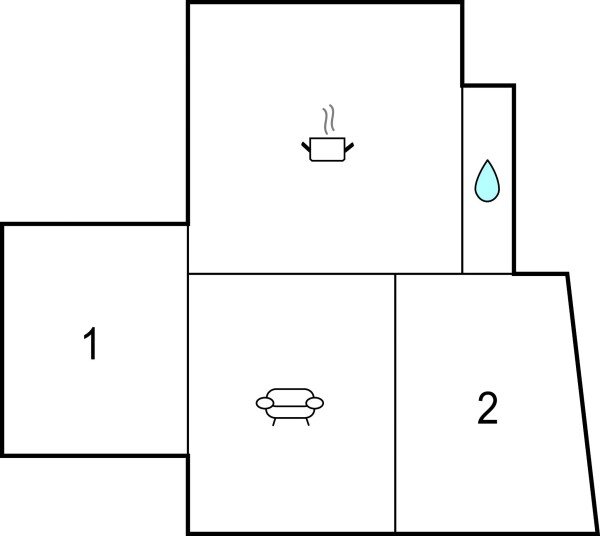 Appartamento 2 camere, con piscina