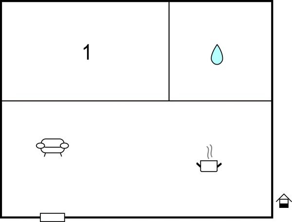 Appartamento 1 camera, con piscina