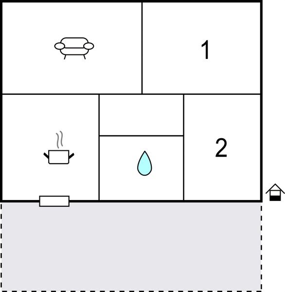 Casa 2 camere, con piscina