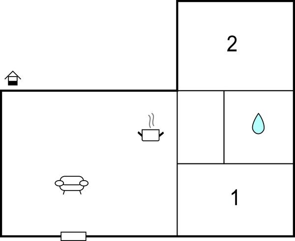 Appartamento 2 camere, con piscina