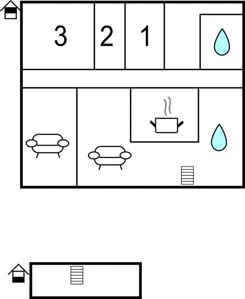 Ferienhaus 3 Schlafzimmer, mit Meerblick