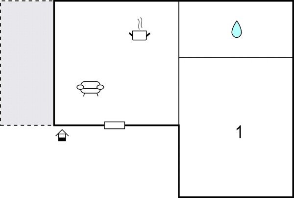 Casa 1 camera, con piscina