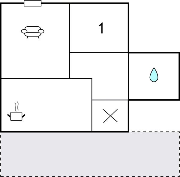 Casa 1 camera, con aria condizionata