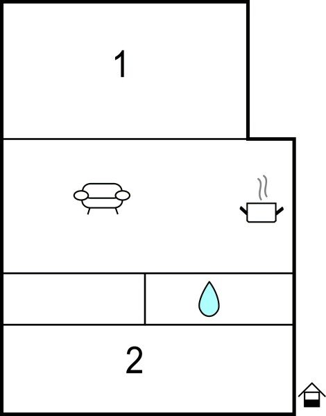 Appartamento 2 camere, con piscina