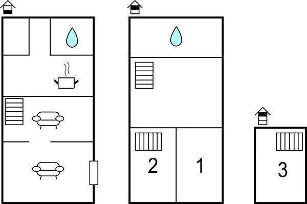 Casa 1 quarto, com piscina
