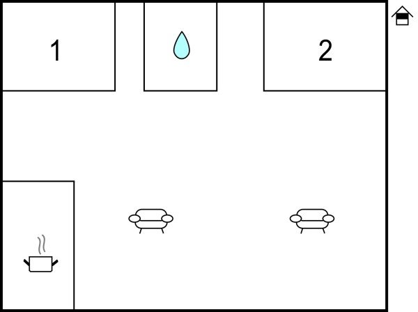 Apartment 2 bedrooms, with air conditioning