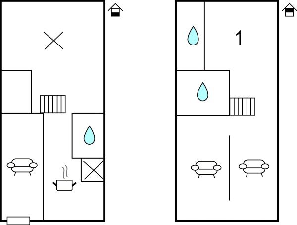 Casa 1 camera, con piscina