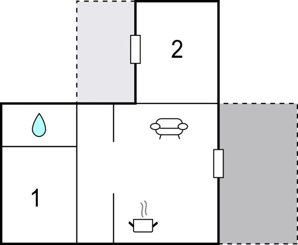 Appartamento 2 camere, con piscina