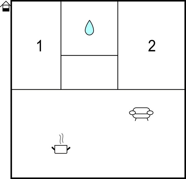 Ferienhaus 2 Schlafzimmer, mit Kamin