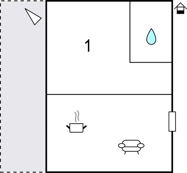 Wohnung 1 Schlafzimmer, mit Meerblick