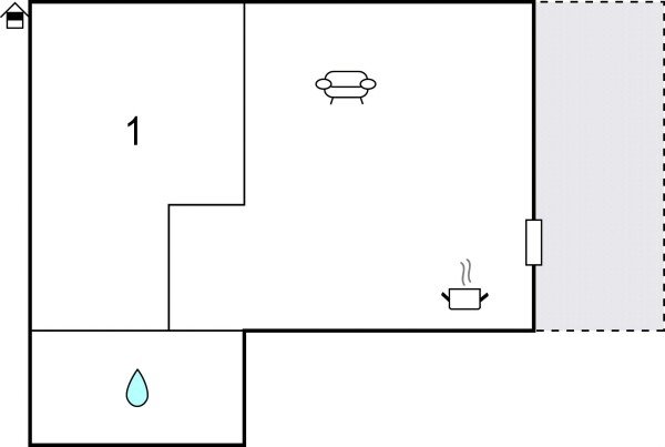 Apartment 1 bedroom, with sea view