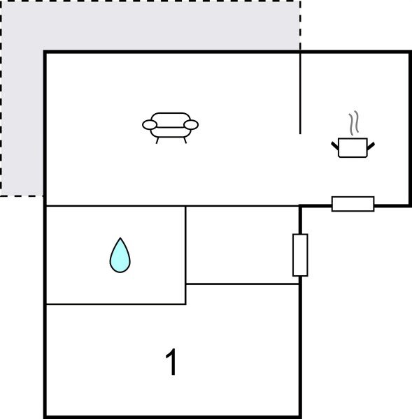 Wohnung 1 Schlafzimmer, mit Pool