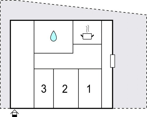 House 3 bedrooms, with sea view