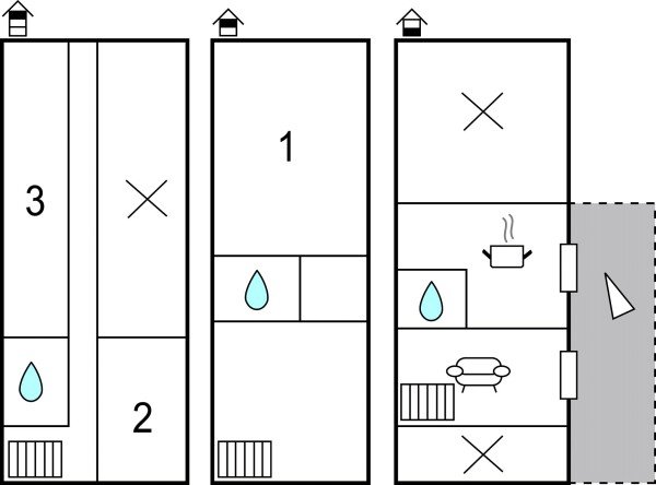 Maison 3 chambres, avec cheminée