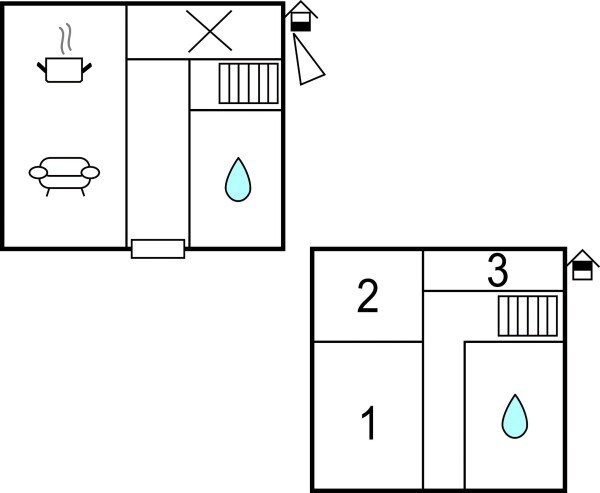 Ferienhaus 3 Schlafzimmer, mit Klimaanlage