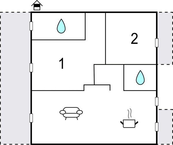 Appartamento 2 camere, con vista mare