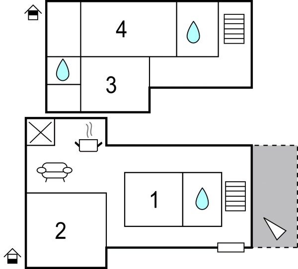 Casa 4 camere, con vista mare