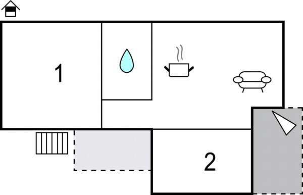 Appartamento 2 camere, con vista mare