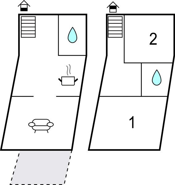 Casa 2 camere, con caminetto