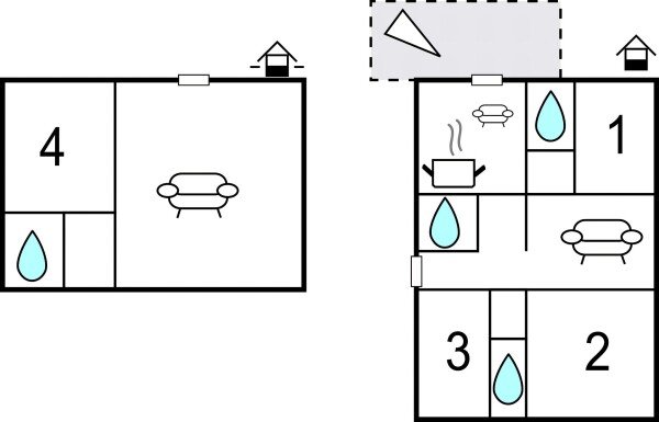 House 4 bedrooms, with sea view