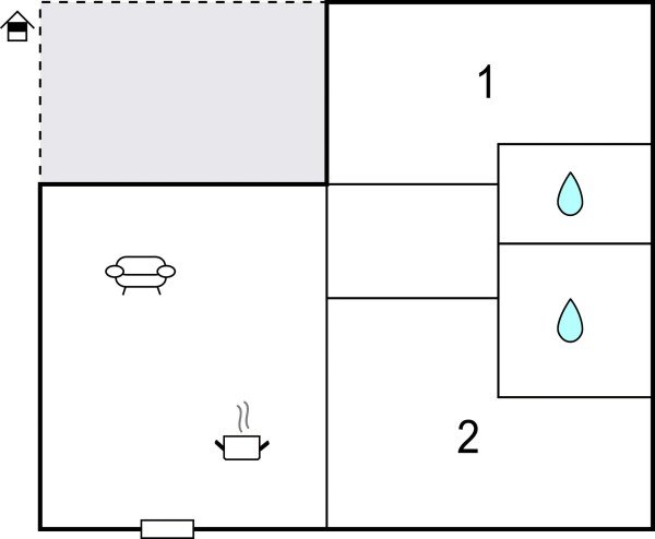 Wohnung 2 Schlafzimmer, mit Meerblick
