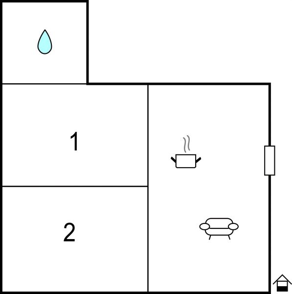 Appartamento 2 camere, con piscina