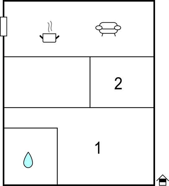 Appartamento 2 camere, con piscina