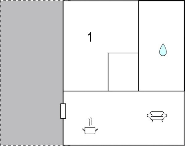 Ferienhaus 1 Schlafzimmer, mit Meerblick