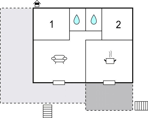 Casa 2 camere, con piscina
