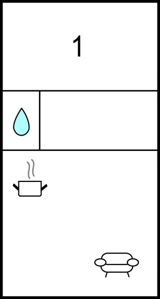 Apartment 1 bedroom, with wifi