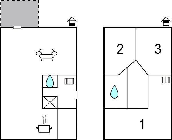 Ferienhaus 3 Schlafzimmer, mit Garten