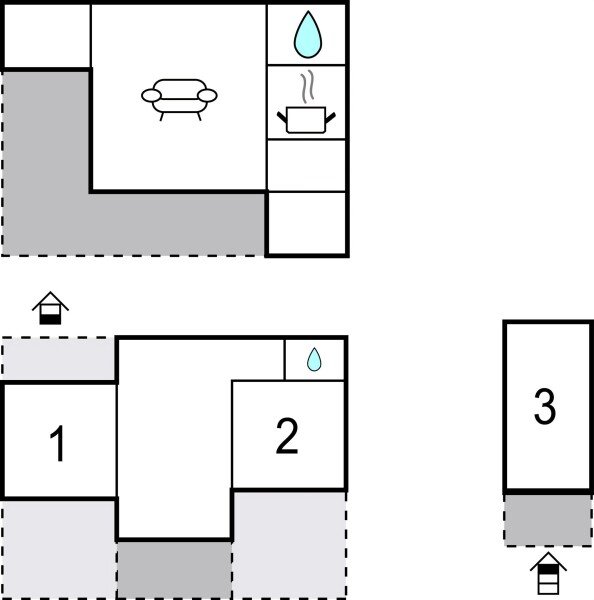 Huis 3 slaapkamers, met sea view