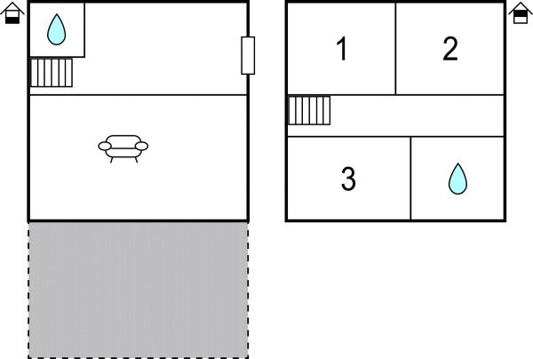 Ferienhaus 3 Schlafzimmer, mit Meerblick