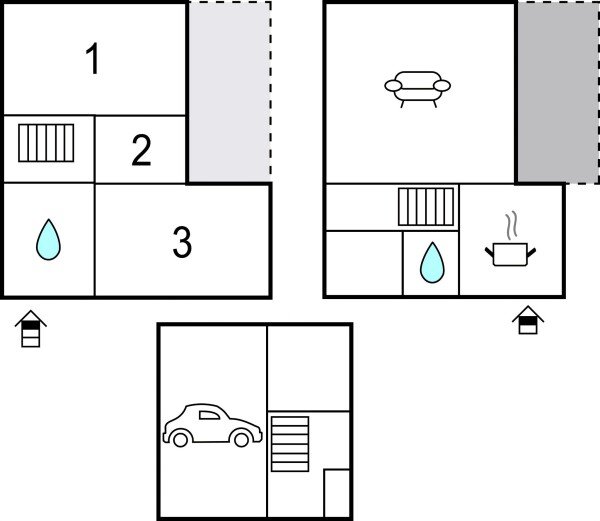 House 3 bedrooms, with sea view