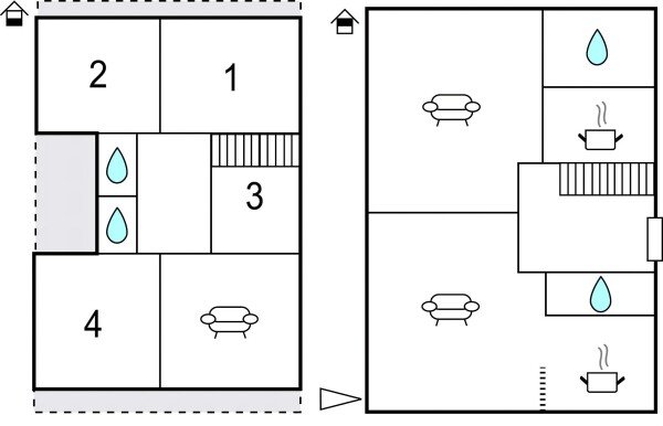 Huis 4 slaapkamers, met open haard
