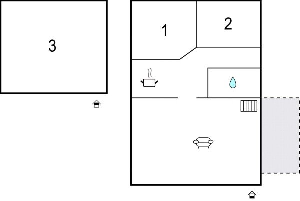 Huis 3 slaapkamers, met sea view