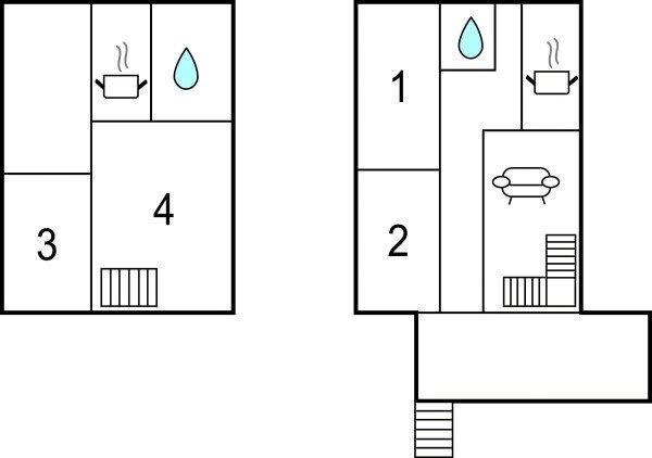 Huis 4 slaapkamers, met parking