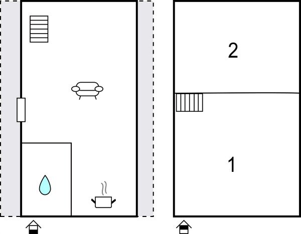 Huis 2 slaapkamers, met sea view