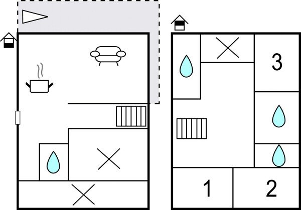 House 3 bedrooms, with fireplace