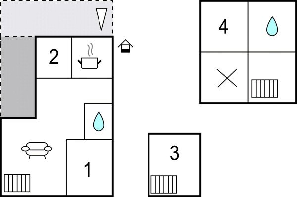 House 4 bedrooms, with sea view