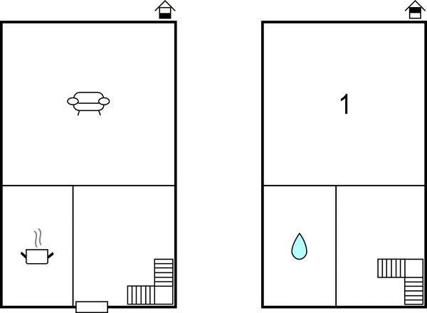 House 1 bedroom, with garden