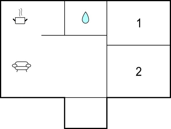 Maison de campagne authentique, 2 chambres, avec cheminée