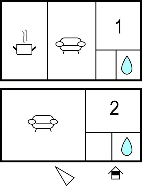 Appartement 2 chambres, avec cheminée