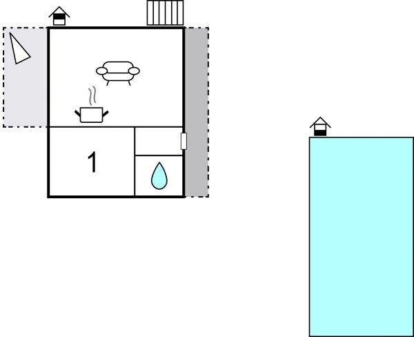 Appartamento 1 camera, con vista mare