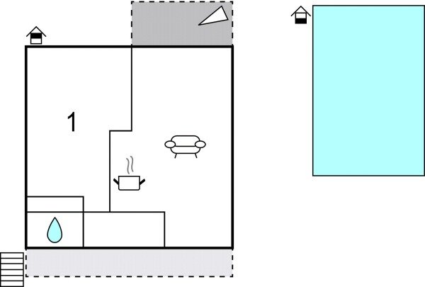 Appartamento 1 camera, con vista mare