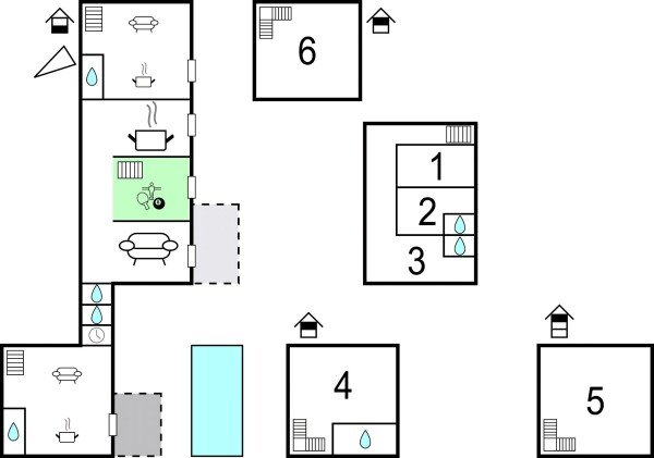 Maison authentique, 6 chambres, avec vue sur mer