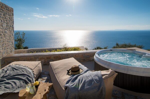 Villa 1 camera, con vista mare