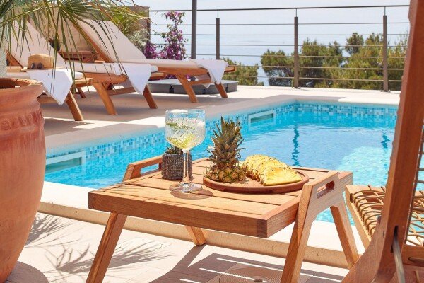 Villa 6 huéspedes, con vista al mar