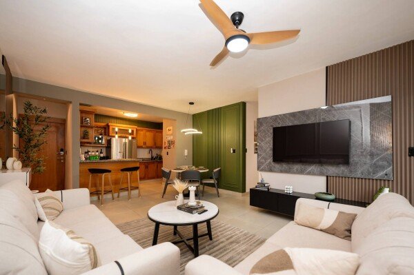 Studio 3 chambres, avec piscine